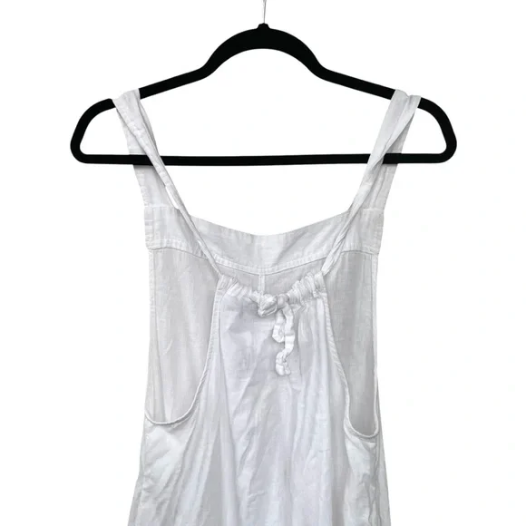 HAUTE HIPPIE Women's Linen Sleeveless Wide Leg Jumpsuit Coverup White XL - Picture 8 of 12